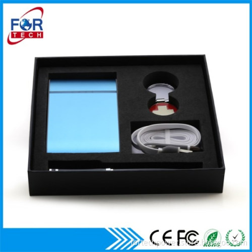 2016 Happy Holidays Gift Set Custom Logo with Power Bank 5000mah,Ballpen,Keychain,2in1 Micro USB Cable for Corporate Gift Memory
